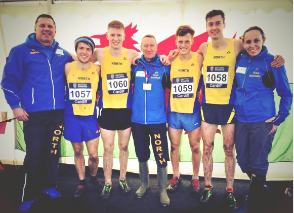 Northern Athletics Senior Men and Team Managers at Cardiff January 2014